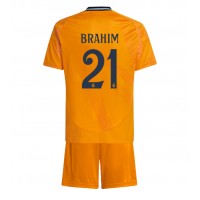 Real Madrid Brahim Diaz #21 Bortedraktsett Barn 2024-25 Kortermet (+ Korte bukser)